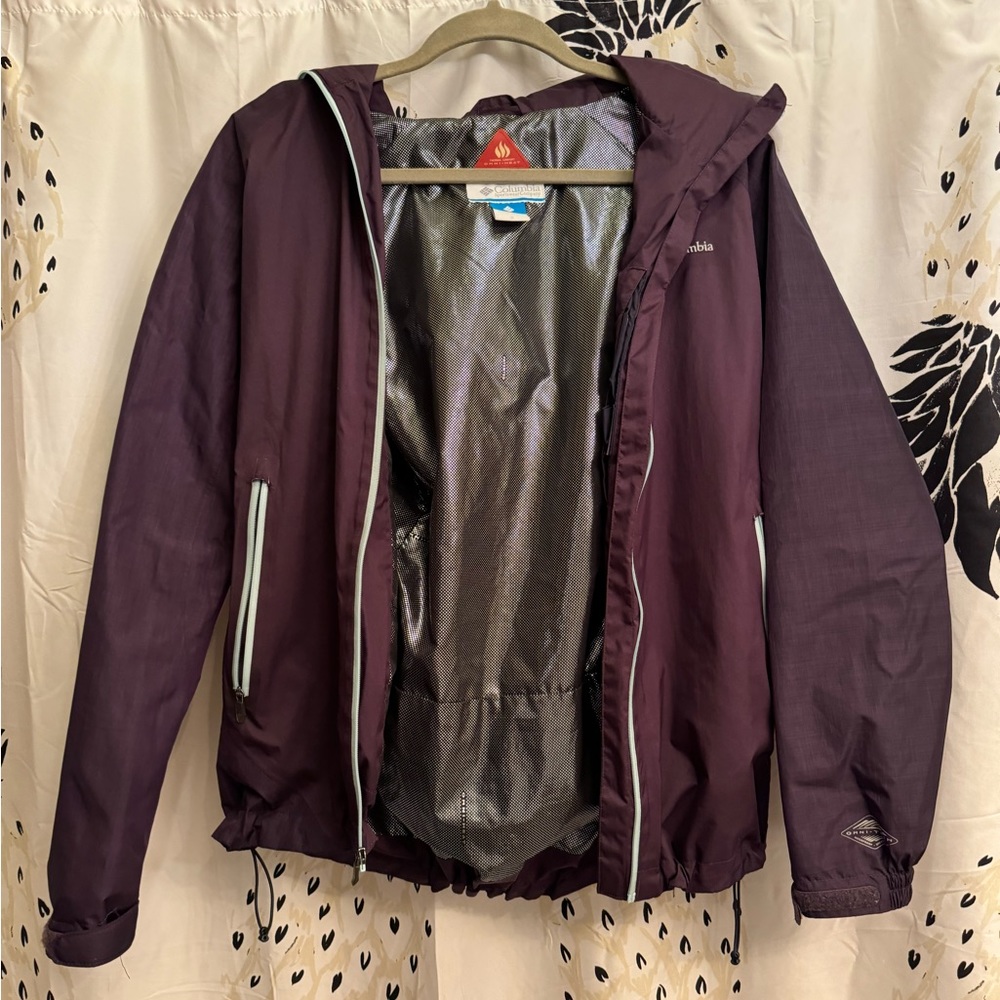 Purple Columbia Rain Jacket Omni-Heat Tech